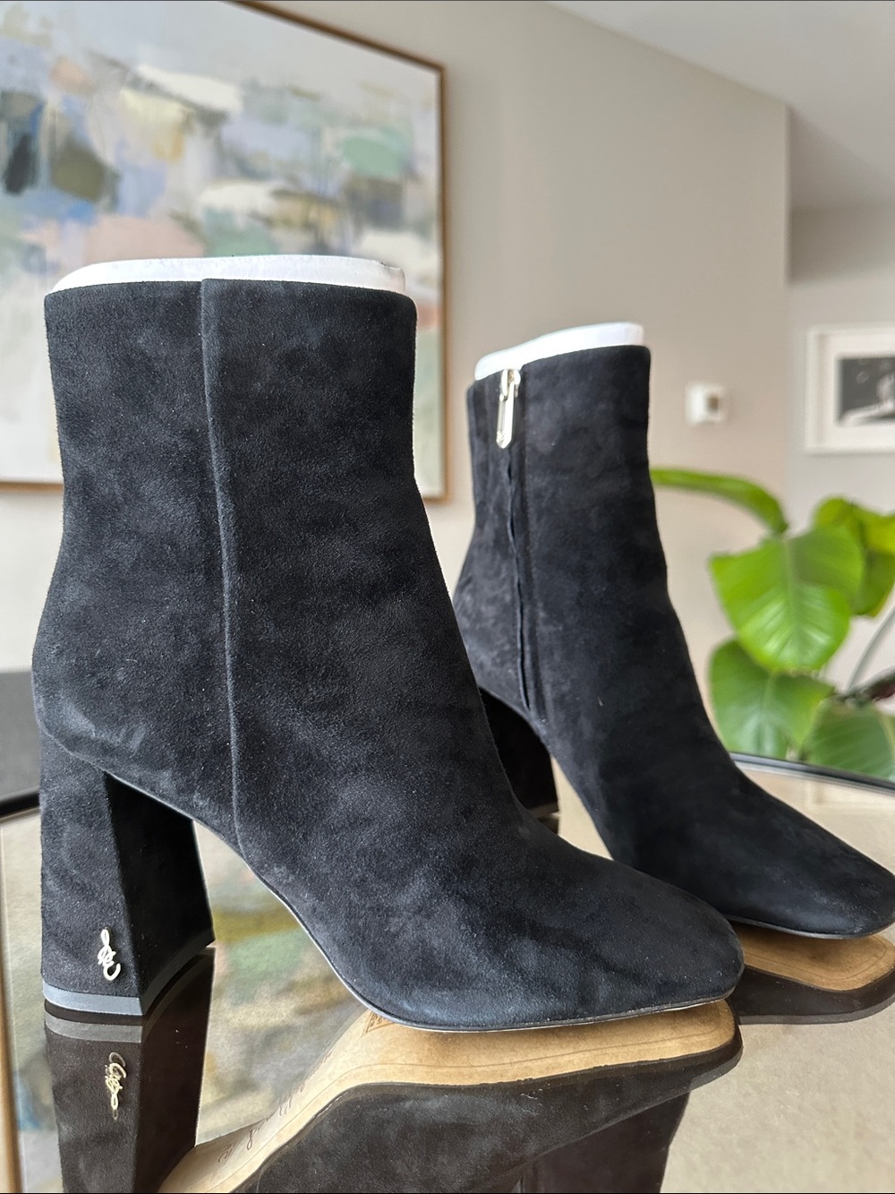 Sam Edelman Codie Black Suede Ankle Boots